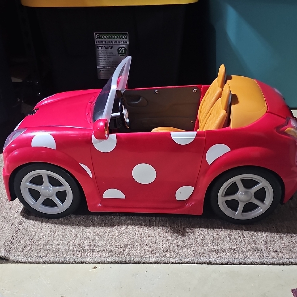 Polka Dot Convertible Toy Car for Kids